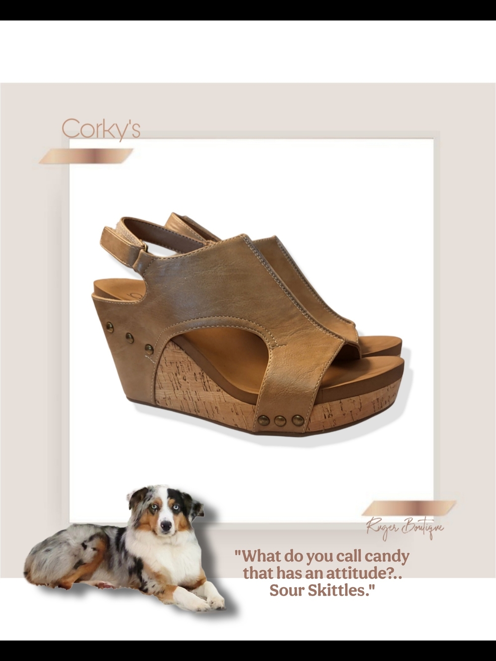 🌿Corkys Footwear Women's Size 7 Carley Wedge Sandals in a Caramel Smooth - Picture 12 of 12
